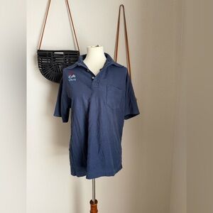 Vintage Screen Stars Blue Tim Lally Chevy Polo Shirt, Size XL